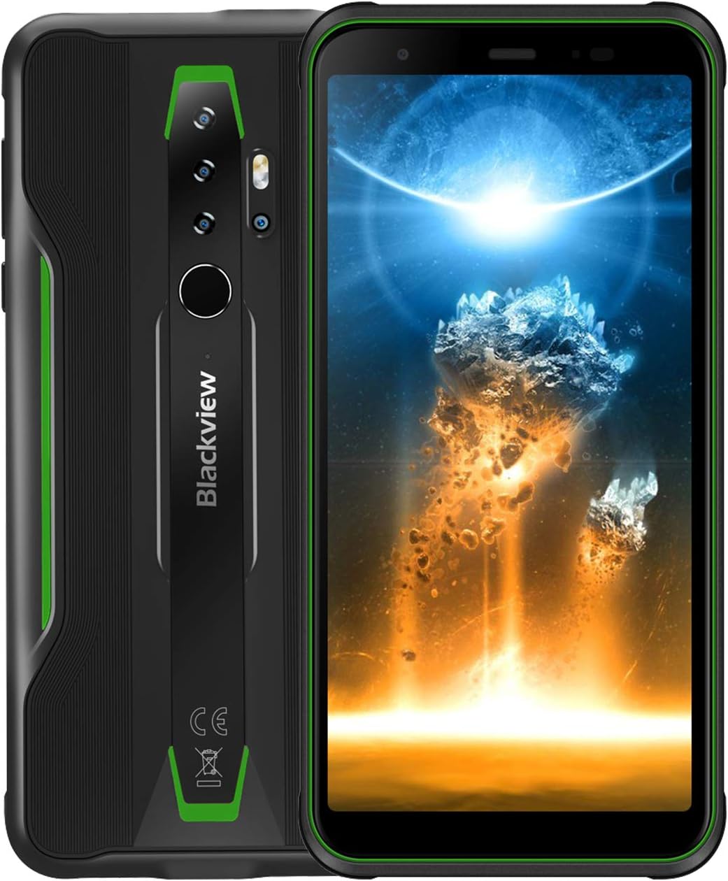 Rugged Cell Phones Unlocked Blackview BV6300Pro (2020) Android 10 Phone, 6GB+128GB IP68 Waterproof 16MP + HDR Quad Cameras, Wireless Charging 5.7'' Global GSM 4G Dual SIM Phone Fingerprint Unlocked