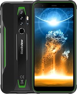 Rugged Cell Phones Unlocked Blackview BV6300Pro (2020) Android 10 Phone, 6GB+128GB IP68 Waterproof 16MP + HDR Quad Cameras, Wireless Charging 5.7'' Global GSM 4G Dual SIM Phone Fingerprint Unlocked