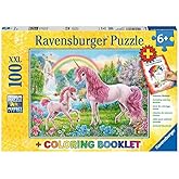 Ravensburger Magical Unicorns 100 Piece XXL Jigsaw Puzzle for Kids – 13698 | Unique, Pieces | Anti-Glare Surface | FSC Certif