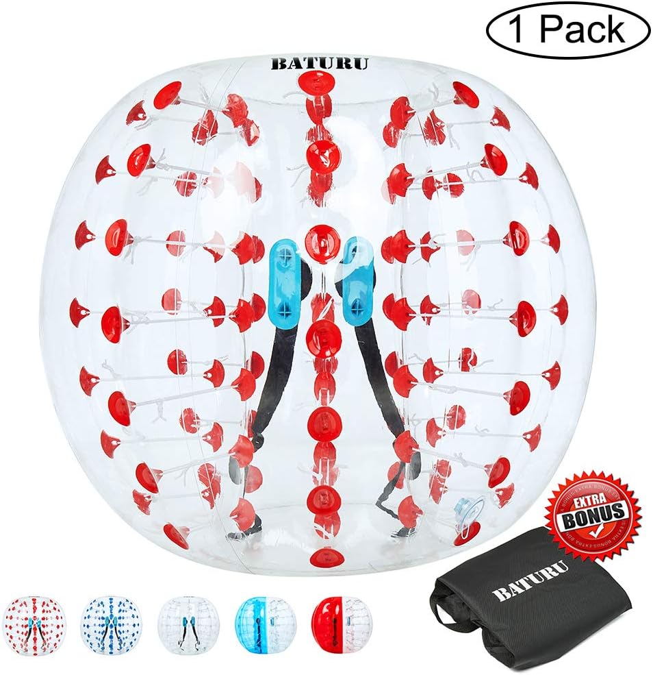 Body Bumper Bubble Soccer Balls for Kids/Adults, 5 FT Zorb Ball 1 Pack W/Bonus Carry Bag