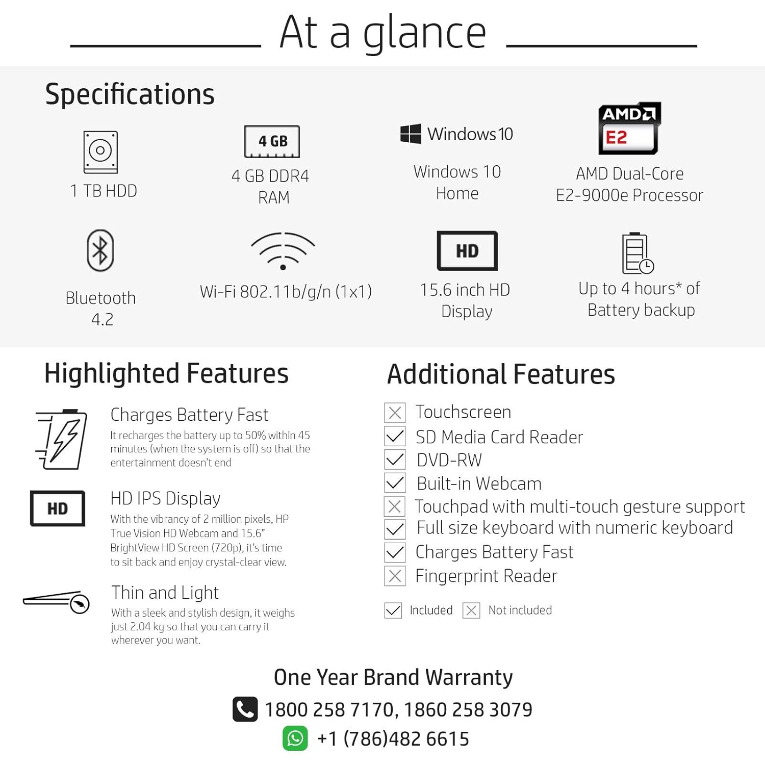 Hp 15 Amd E2 15 6 Inch Entry Level Laptop 15q Dy0001au 4gb 1tb Hdd Windows 10 Home Jet Black 2 04 Kgs