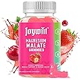 Magnesium Malate 500mg Gummies for Adults, Healthy Energy & Muscle Support, High Absorption Magnesium Supplement, Non-GMO, Ve