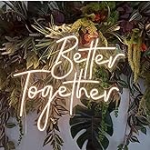 Better Together LED Neon Sign Night Light for Wall Party Décor Bedroom Room Bar Wedding Home Birthday Art Decoration Christma