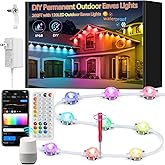 WiFi Permanent Outdoor Lights, Smart RGB Outdoor Lights, 200ft with 120 LED Eaves Lights, IP68 Waterproof, for Halloween Deco