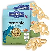 Pastabilities Organic Pasta for Kids - Dinosaur Pasta - Fun Shapes Bite-size, Family Size – Serves 4 Non-GMO Natural Wheat Pa