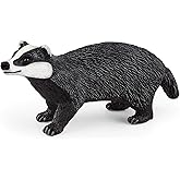 Schleich Wild Life, North American Woodland Wild Animal Toys for Kids, Badger Toy Figurine