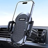 LOTUNY Car Phone Holder Mount, [Upgraded Vent Clip Never Fall Off] Universal Phone Holders for Your Car, Hands Free Air Vent 