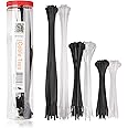 Cable Matters 200-Pack Cable Ties for Indoor and Outdoor, 6, 8, 12-Inch Self-Locking Nylon Zip Ties Assorted Sizes, Wire Ties