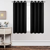 Joydeco Blackout Curtains 63 Inch Length 2 Panels Set, Thermal Insulated Long Curtains& Drapes 2 Burg, Room Darkening Grommet