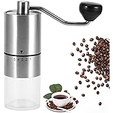 Portable Manual Burr Coffee Grinder, Hand Coffee Grinder With 5 Adjustable Settings, Manual Coffee Bean Grinder For Home Offi