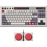 8Bitdo Retro Mechanical Keyboard, Bluetooth/2.4G/USB-C Hot Swappable Gaming Keyboard with 87 Keys, Dual Super Programmable Bu