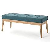 Christopher Knight Home Saxon Fabric Bench, Dark Teal