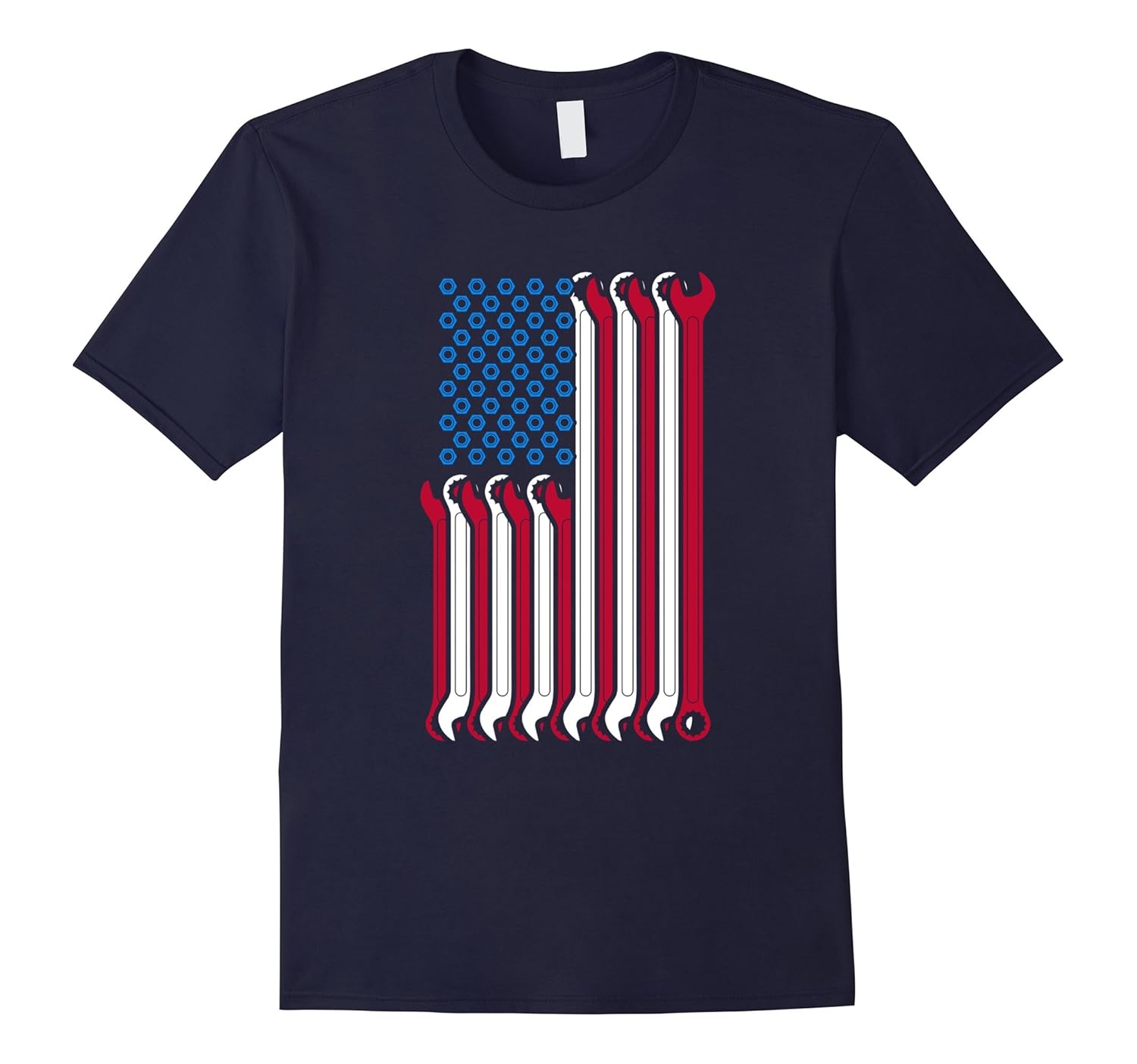 American Flag Mechanic Combination Wrenches T-Shirt-FL