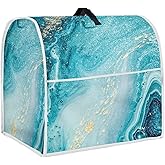 HUISEFOR Blue Marble Print Stand Mixer Cover Home Kitchen Washable Appliance Cover, Kitchen Decorations Universal Dust Proof 