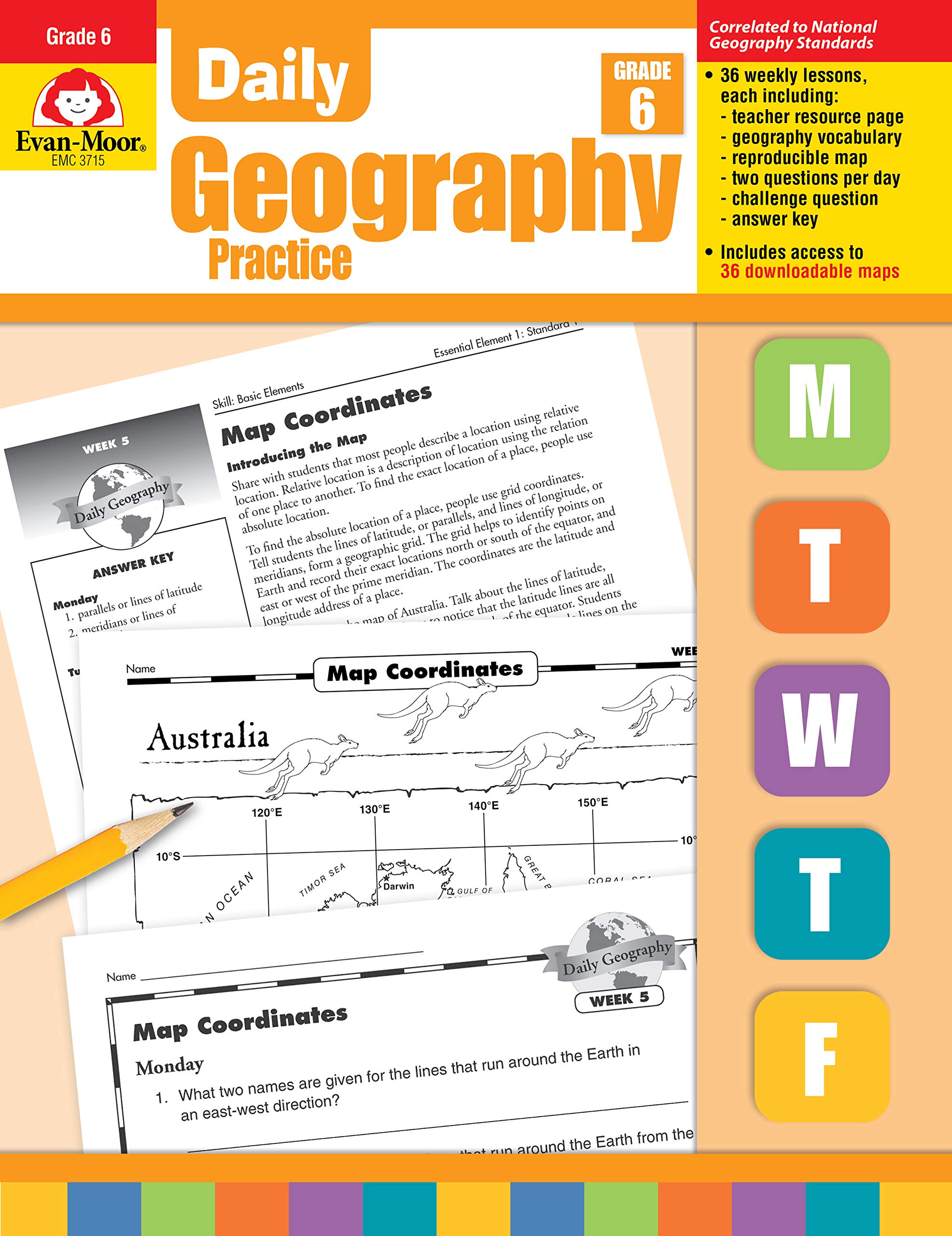 Amazoncom Daily Geography Practice Grade 6 0023472037152