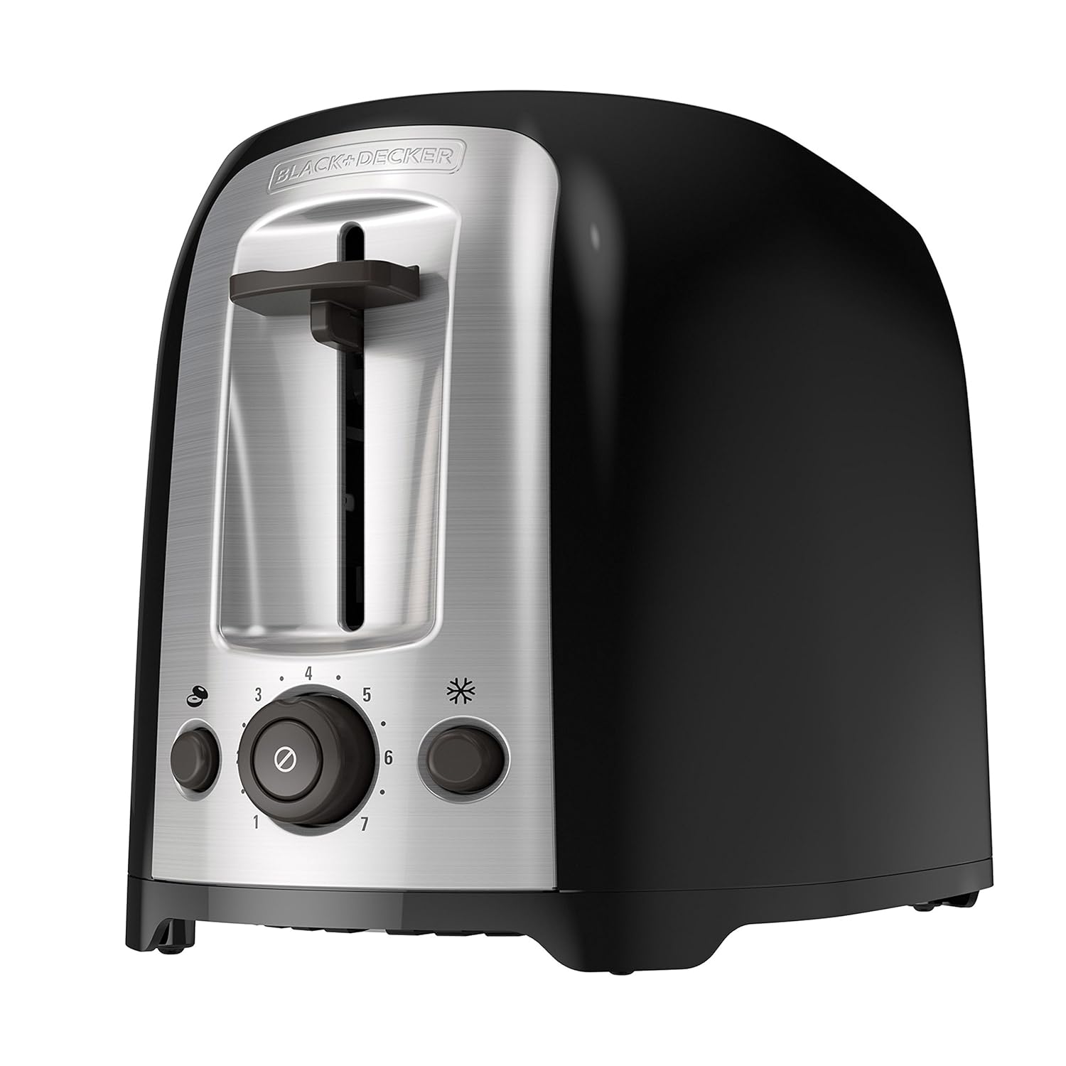 BLACK+DECKER 2-Slice Extra Wide Slot Toaster, Classic Oval, Black with Stainless Steel Accents, TR1278B