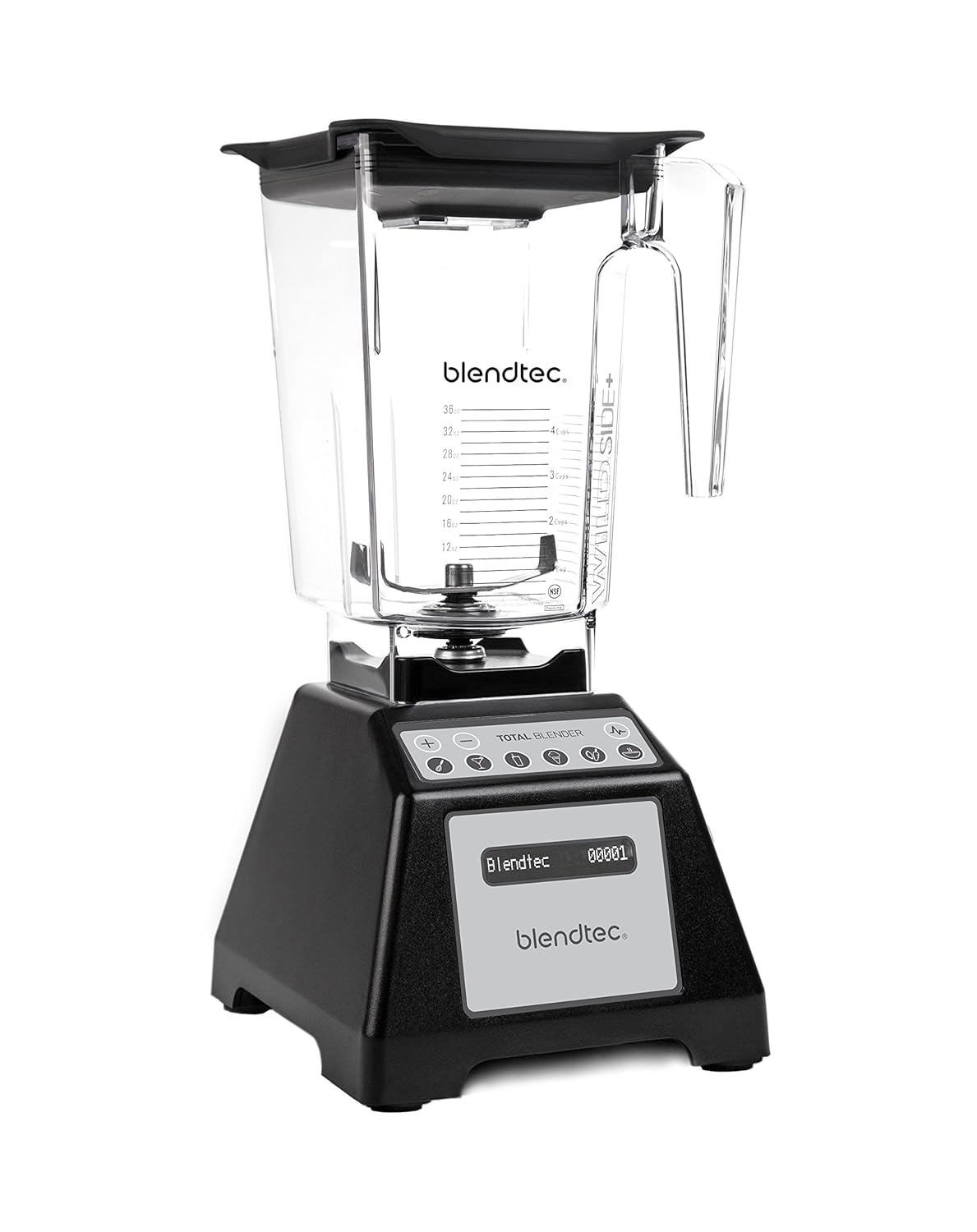 Blendtec Total Classic Original Blender - WildSide+ Jar (90 oz) - Professional-Grade Power - 6 Pre-programmed Cycles - 10-speeds - Black (Certified Refurbished)