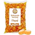 Butterscotch Hard Candy - 1LB Bag of Individually Wrapped Butter Scotch Bulk Candy, Yellow Butterscotch Discs Are Perfect For