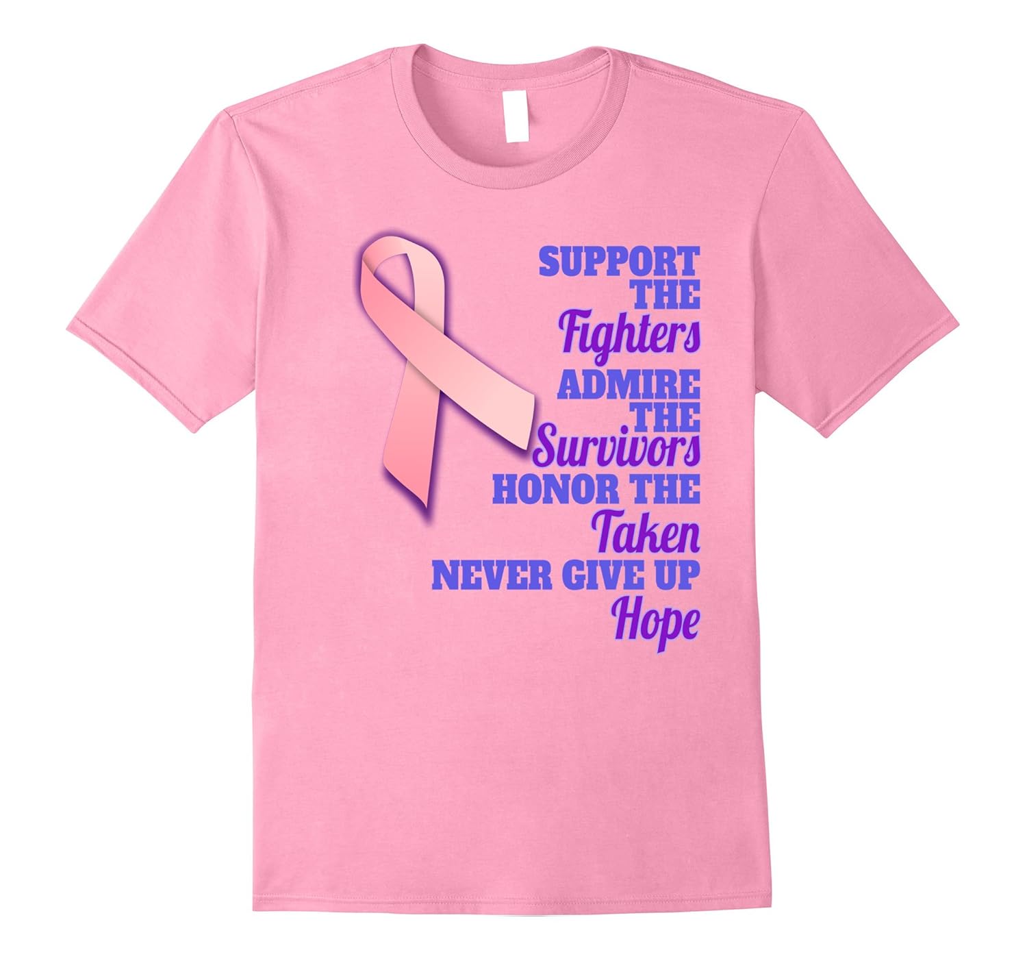 Support Breast Cancer Awareness T-shirt Pink Ribbon-T-Shirt