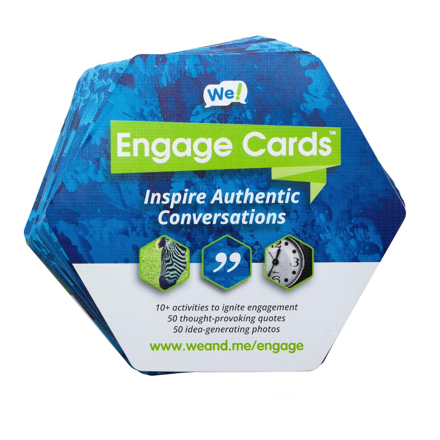 We Engage Cards Icebreaker Quotes Trust Building Games, Team Building Activities, Conversation Starters for Meetings and New Relationships (56 Cards)