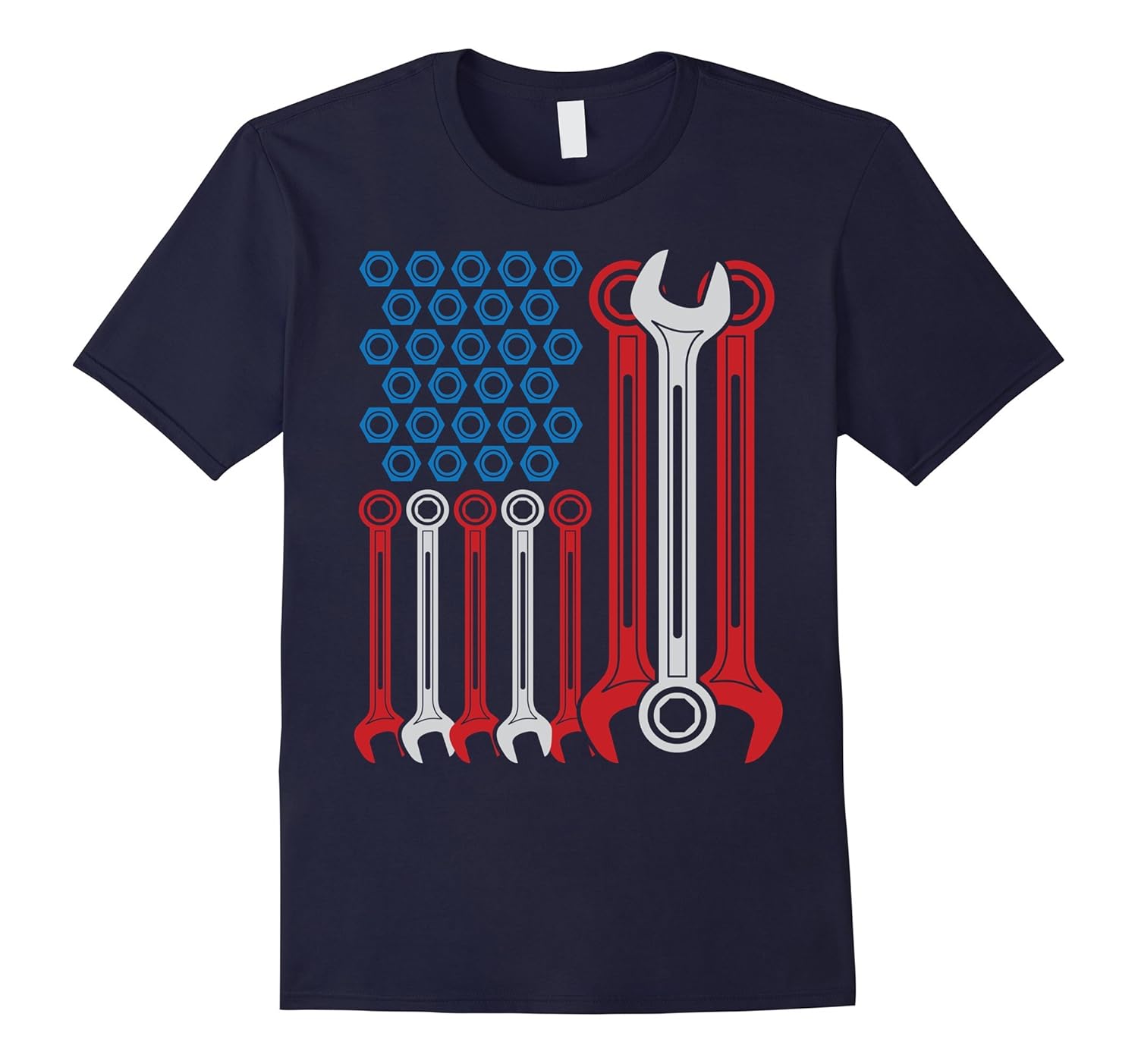 Mechanic T Shirt - Patriotic Mechanic USA American Flag Tee-FL