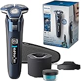 Philips Norelco Shaver 7800, מכונת גילוח חשמלית נטענת רטובה ויבשה עם טכנולוגיית SenseIQ, תרמיל לניקוי מהיר, מעמד טעינה, נרתיק