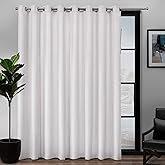 EXCLUSIVE HOME Loha Patio Grommet Top Single Curtain Panel, 108"x84", Winter White