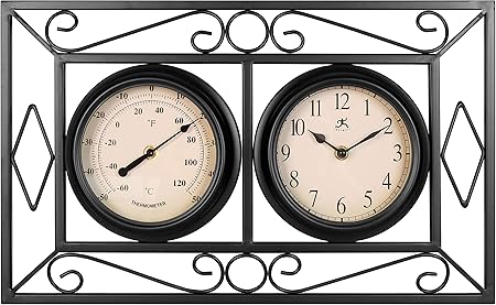 outdoor clock thermometer combination