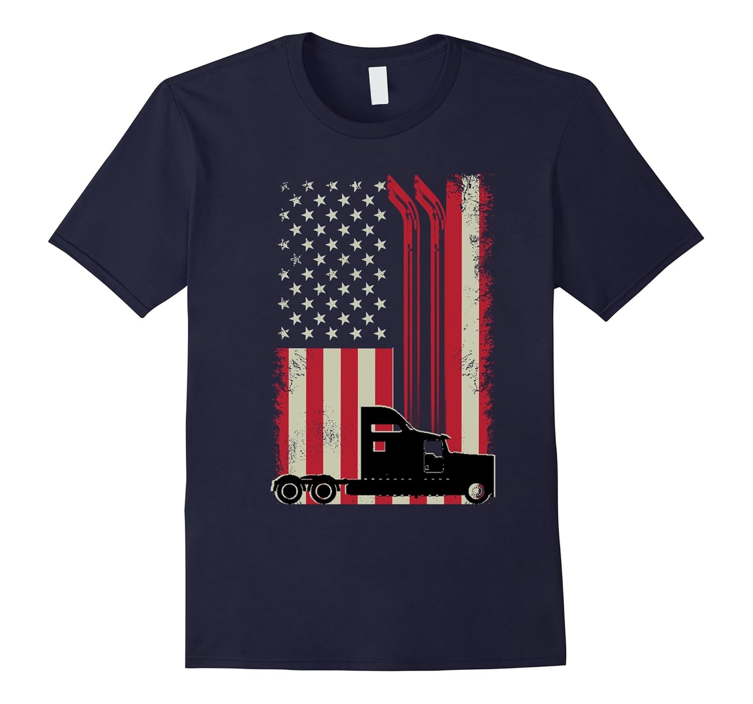 Trucker Flag Truck Driver T Shirt Gift-ANZ