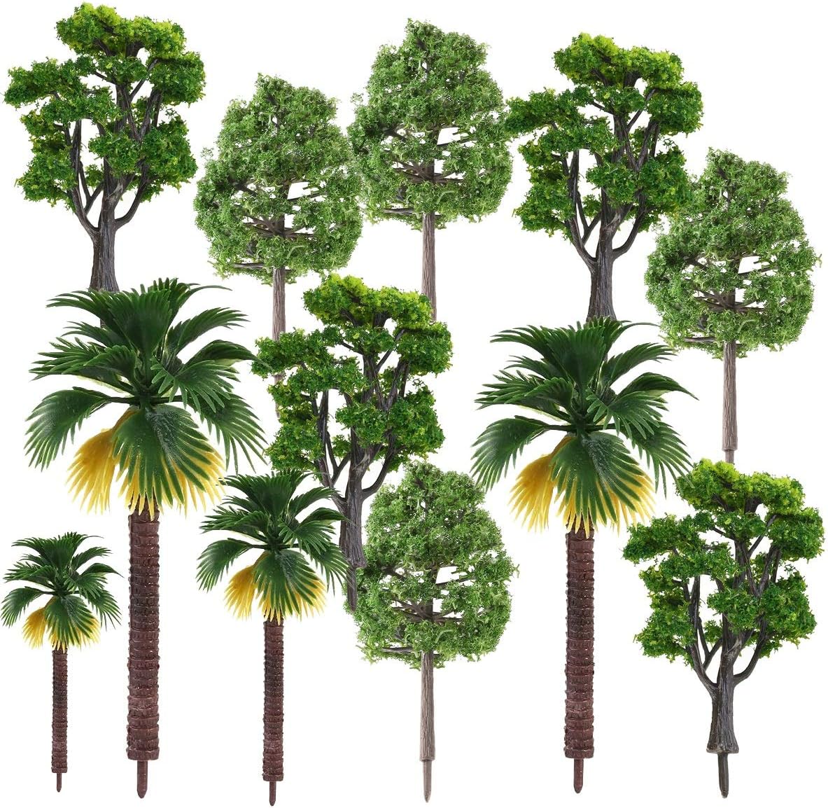 Amazon Com Anyback Model Trees Miniature Trees Rainforest Trees Diorama Models Trees Architecture Trees Model Landscape Railroad Railways Train Scenery Scale Trees With No Stands 12 Set Home Kitchen