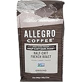 Allegro Coffee Half Caff, French Roast Ground Coffee, 12 oz