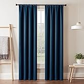 ECLIPSE Blackout Curtains for Bedroom-Darrell 37" x 84" Insulated Darkening Single Panel Rod Pocket Window Treatment Living R