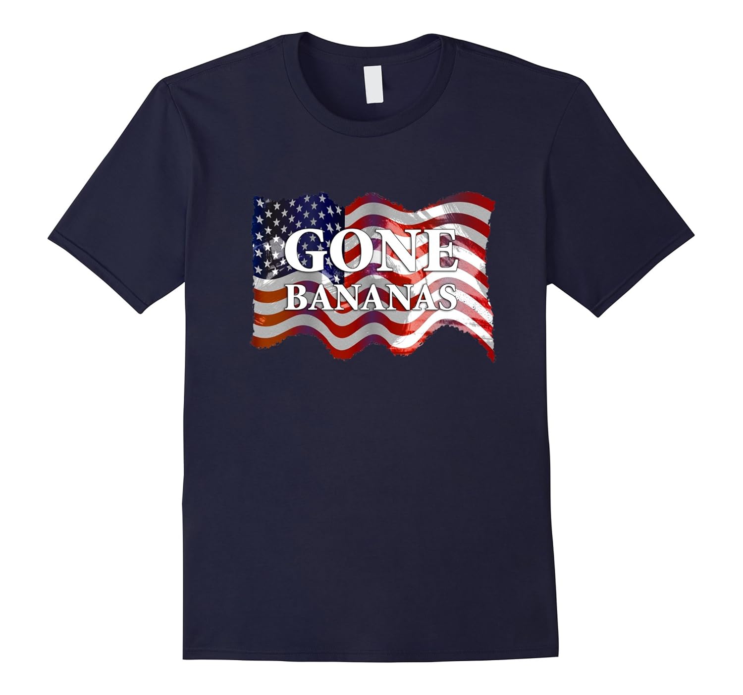 American Flag Shirt Gone Bananas Funny Patriotic Tee-Art