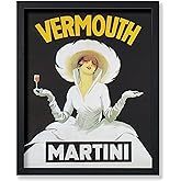 Poster Master Vintage Vermouth Poster - Retro Lady in White Print - Vermouth Art - Classy Gift for Her, Women - Perfect Decor