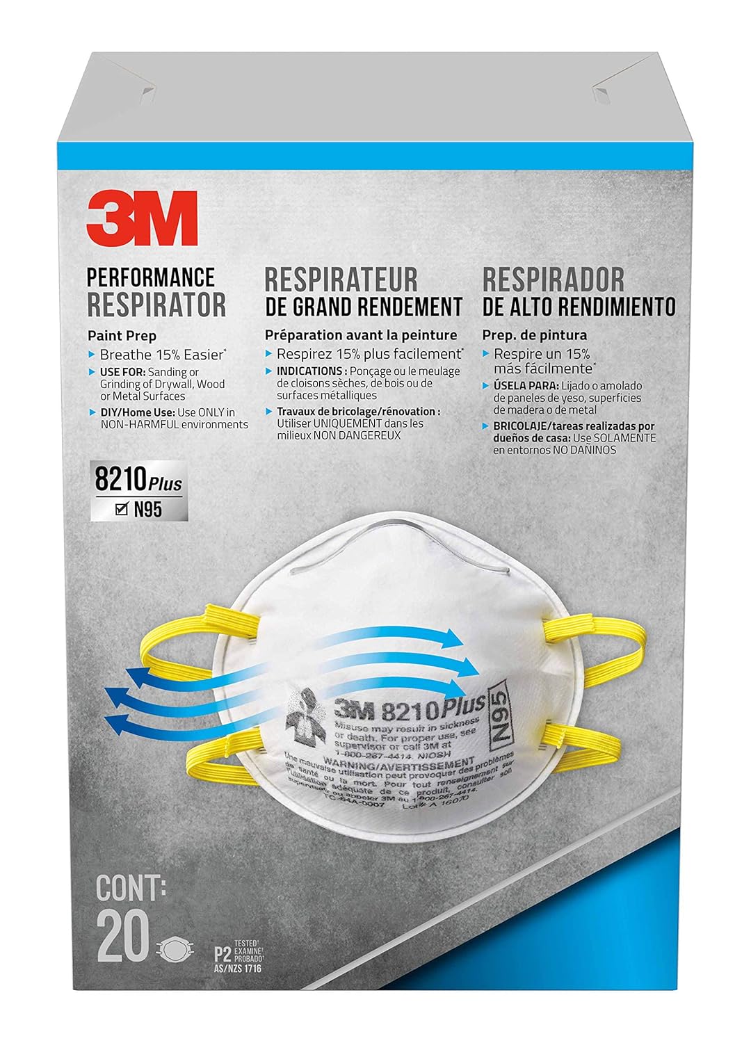 3M 8210PPB1-A-NA Plus Particulate Respirator