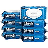 Cottonelle Fresh Feel Flushable Wet Wipes, Adult Wet Wipes, 8 Flip-Top Packs, 42 Wipes Per Pack (336 Total Wipes), Packaging 