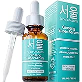 SeoulCeuticals Korean Skin Care Ginseng Serum - K Beauty Skincare with Green Tea + Centella + Royal Jelly - Cruelty Free & Or