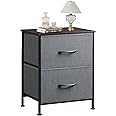 WLIVE Nightstand, 2 Drawer Dresser for Bedroom, Small Dresser with 2 Drawers, Bedside Furniture, Night Stand, End Table with 