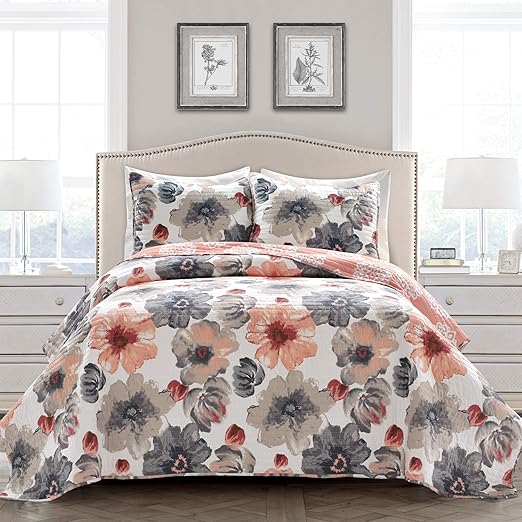 coral king size quilt sets