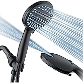 AquaCare High Pressure 8-mode Handheld Shower Head - Anti-clog Nozzles, Built-in Power Wash to Clean Tub, Tile & Pets, Extra 