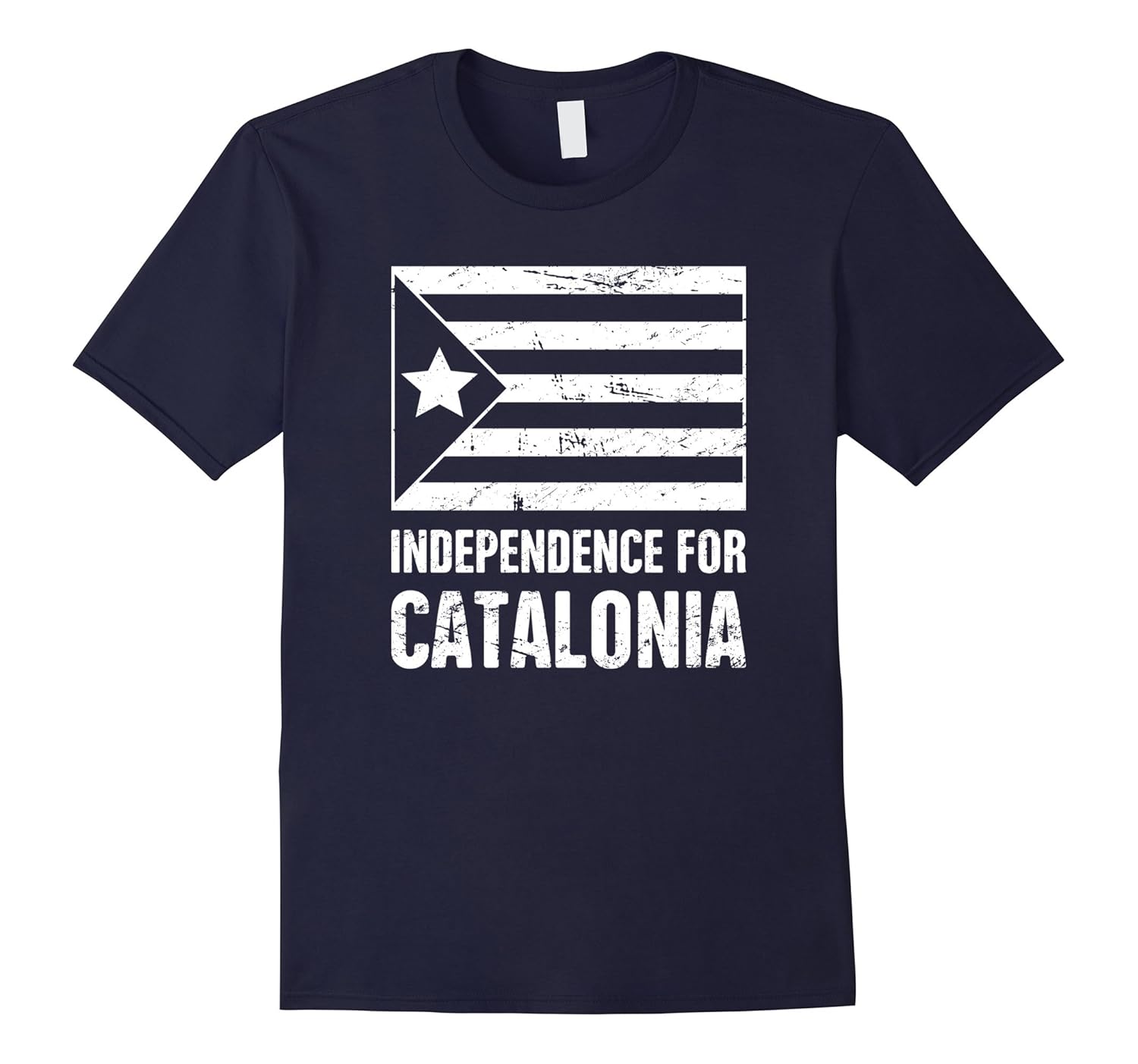 Distressed Independence For Catalonia T-Shirt-TJ