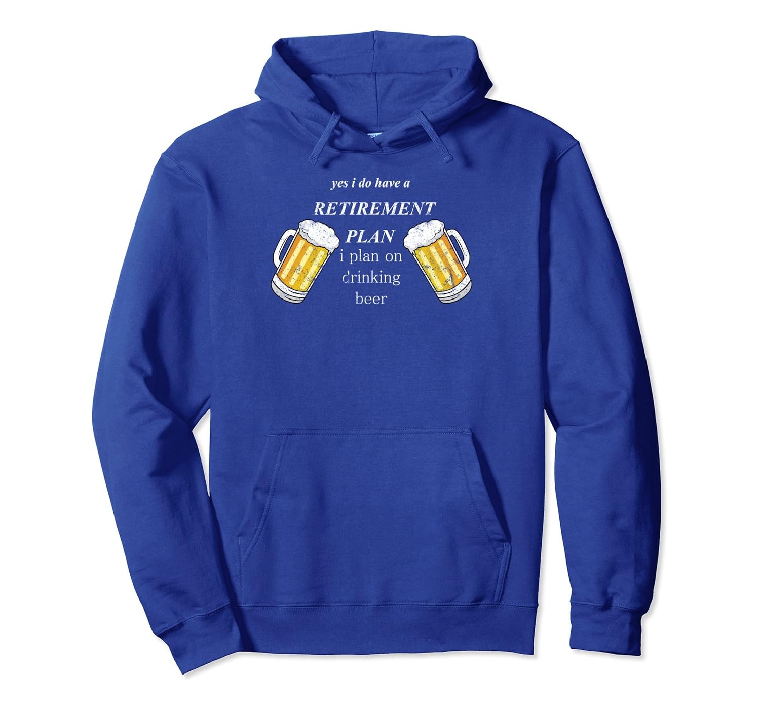 I Plan On Drinking Beer Retirement Distressed Hoodie-ln