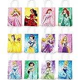 24PCS Princess Prince Party Favor Bags - Prince Princess Party Bags, Princess Birthday Bags with Handles, Princess Goodie Bag