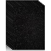 BigOtters 27 Sheets Black Glitter Cardstock Paper 8.5” x 11”, Sparkly Cardstock for DIY Art Project Scrapbook Party Decoratio