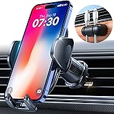 Car Phone Holder [2024 Upgraded Metal Hook Clip], Phone Holders for Your Car [No Fear of Bumps] Car Vent Phone Mount Widely C