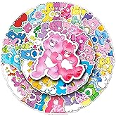 50 Pcs Care Cute Bears Stickers for Kids Teens Adults, Cute Cartoon Vinyl Stickers for Laptop, Skateboards, Water Bottles, Ca