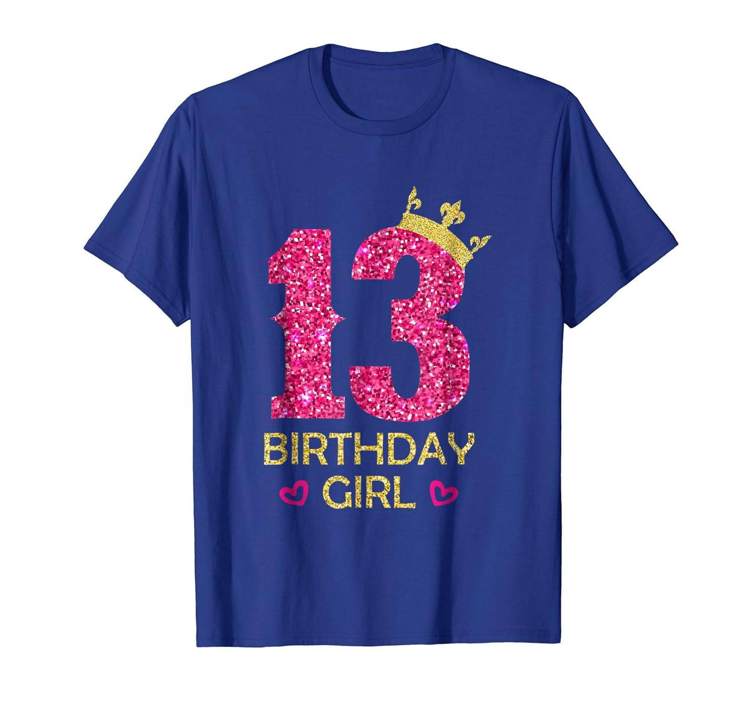 Princess Crown Pink 13th Birthday T Shirt-ln