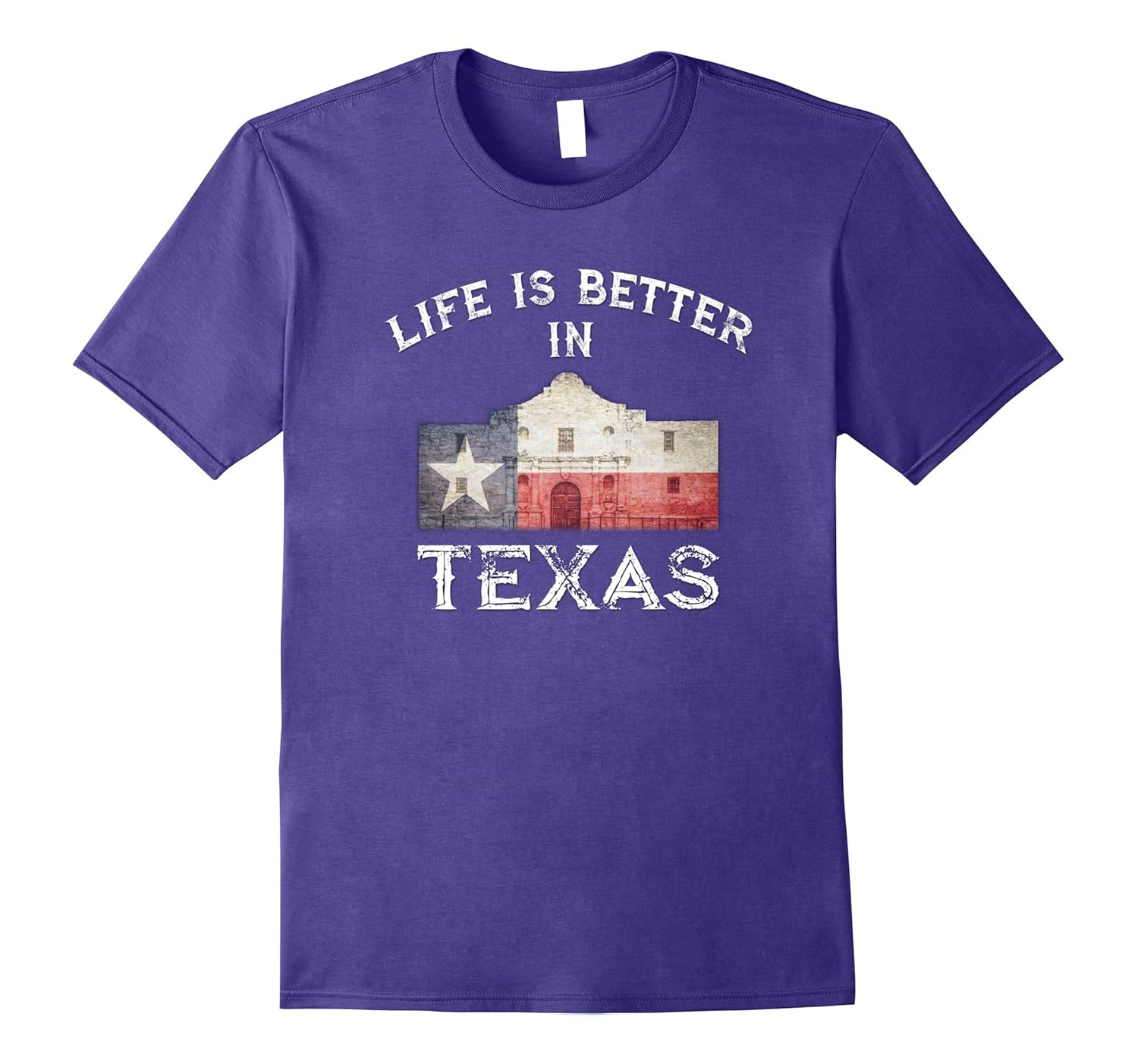 Life Is Better In Texas Vintage Flag T-Shirt-FL