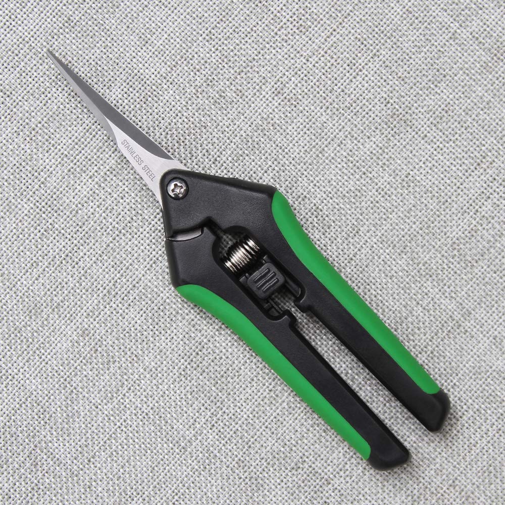 LDK Gardening Hand Pruner Pruning Snip Pruning Shears for Bud, Garden Trimming Scissors with Stainless Steel Curved Blades, 6.5-Inch