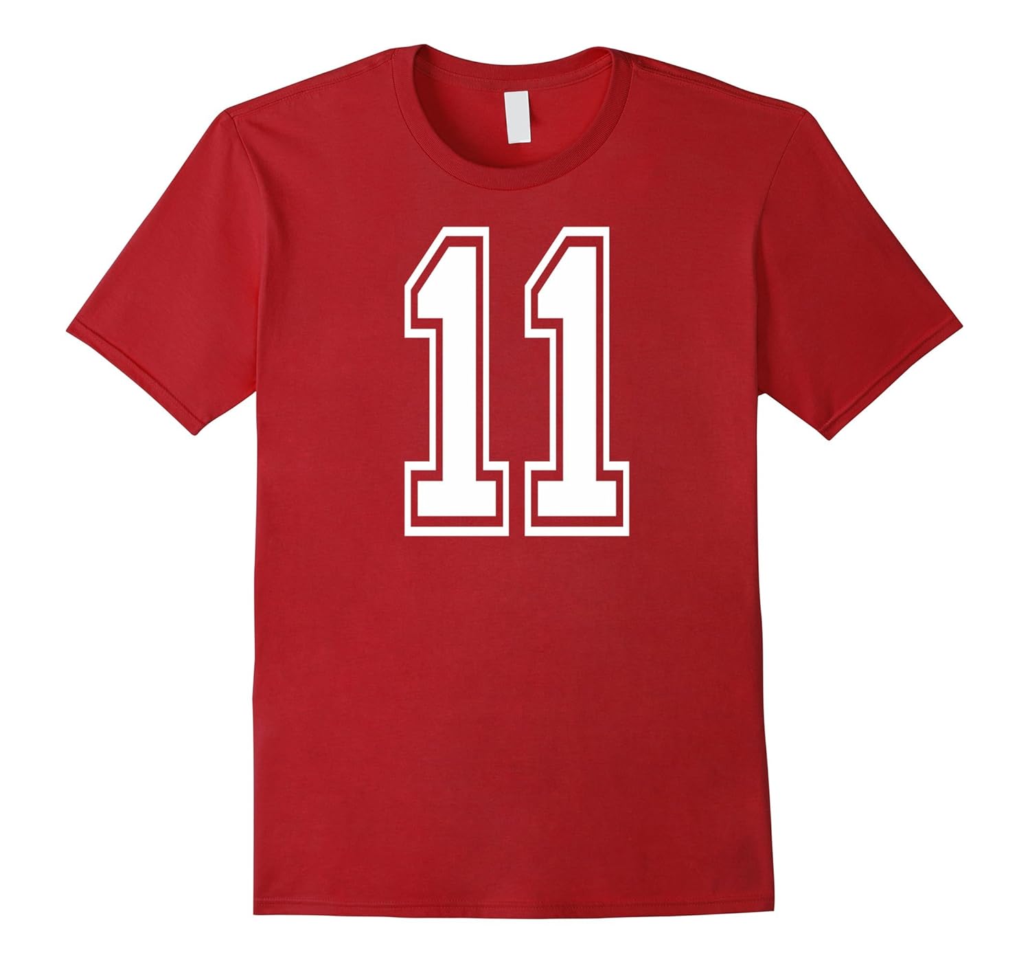 #11 Numbered College Sports Team T-Shirts white front & back-FL